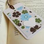 Hearts On Retro Flowers Gift Tag Bookmark (set Of..