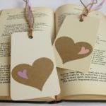 Kraft Heart Gift Tag Bookmarks (set Of 2)