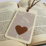 Hearts On Elegant Floral Gift Tag Bookmarks (set..
