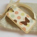 Dotty Butterfly Gift Tag Bookmark