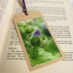 Purple Flower Bud Gift Tag Bookmark