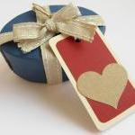 Kraft On Red Gift Tag Bookmark