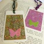 Butterflies On Foliage Gift Tag Bookmarks (set Of..