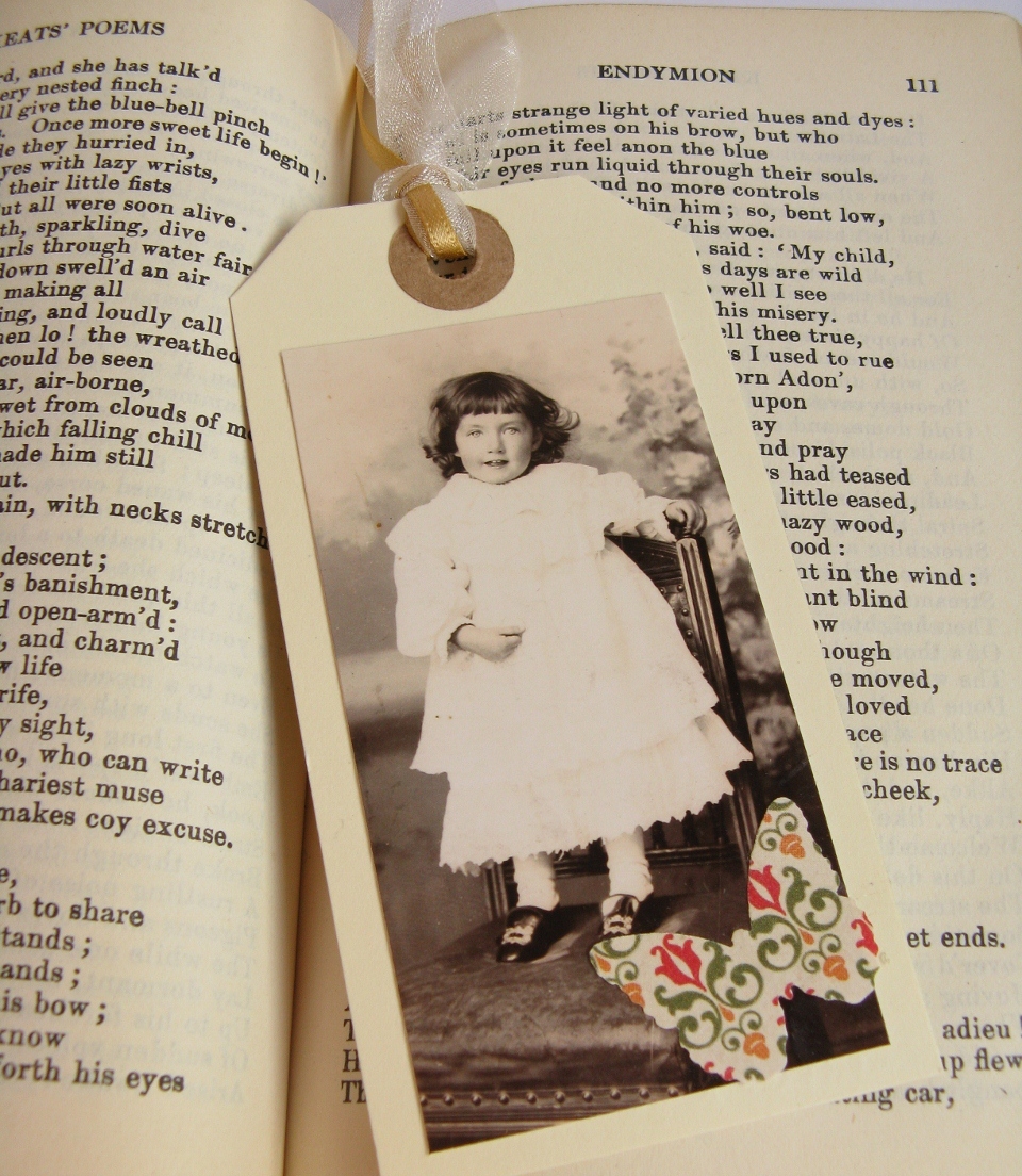 Sweet Little Girl Gift Tag Bookmark