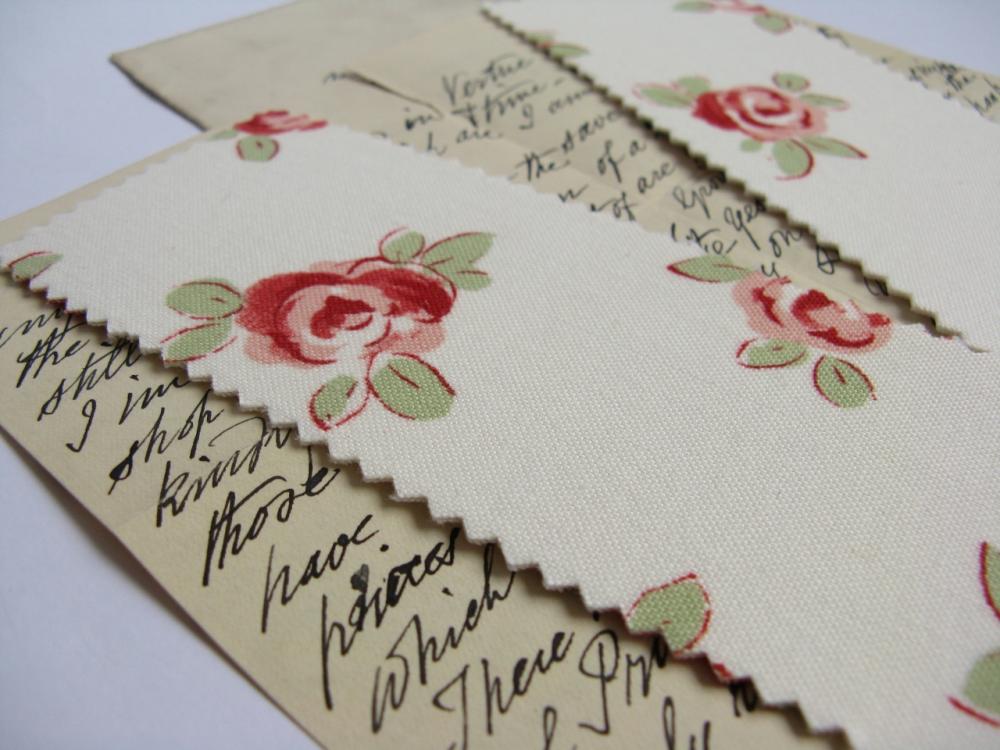 Bold Roses Fabric Bookmark
